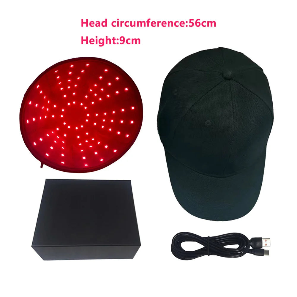660nm 850nm Red Light Infrared Hair Therapy Hair Growth Cap Anti Hair Loss Relax Scalp Care Hat Anti Hairs Adjustable Rear Strap