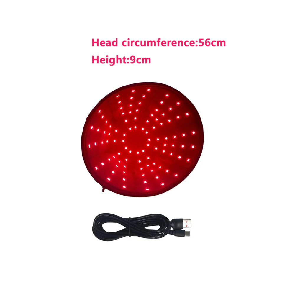 660nm 850nm Red Light Infrared Hair Therapy Hair Growth Cap Anti Hair Loss Relax Scalp Care Hat Anti Hairs Adjustable Rear Strap