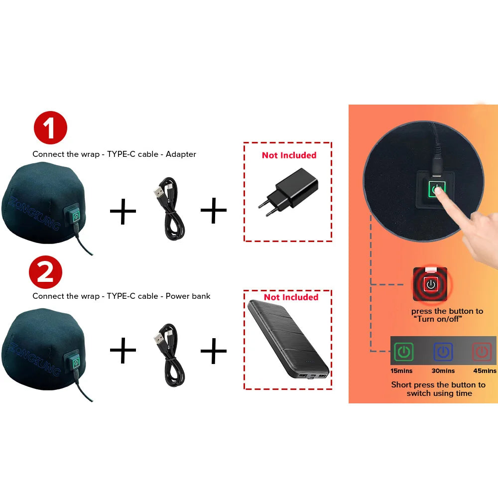 660nm 850nm Red Light Infrared Hair Therapy Hair Growth Cap Anti Hair Loss Relax Scalp Care Hat Anti Hairs Adjustable Rear Strap